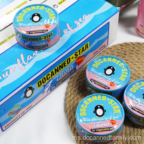 Tuna Cincang Dalam Tin dalam Minyak Sayur